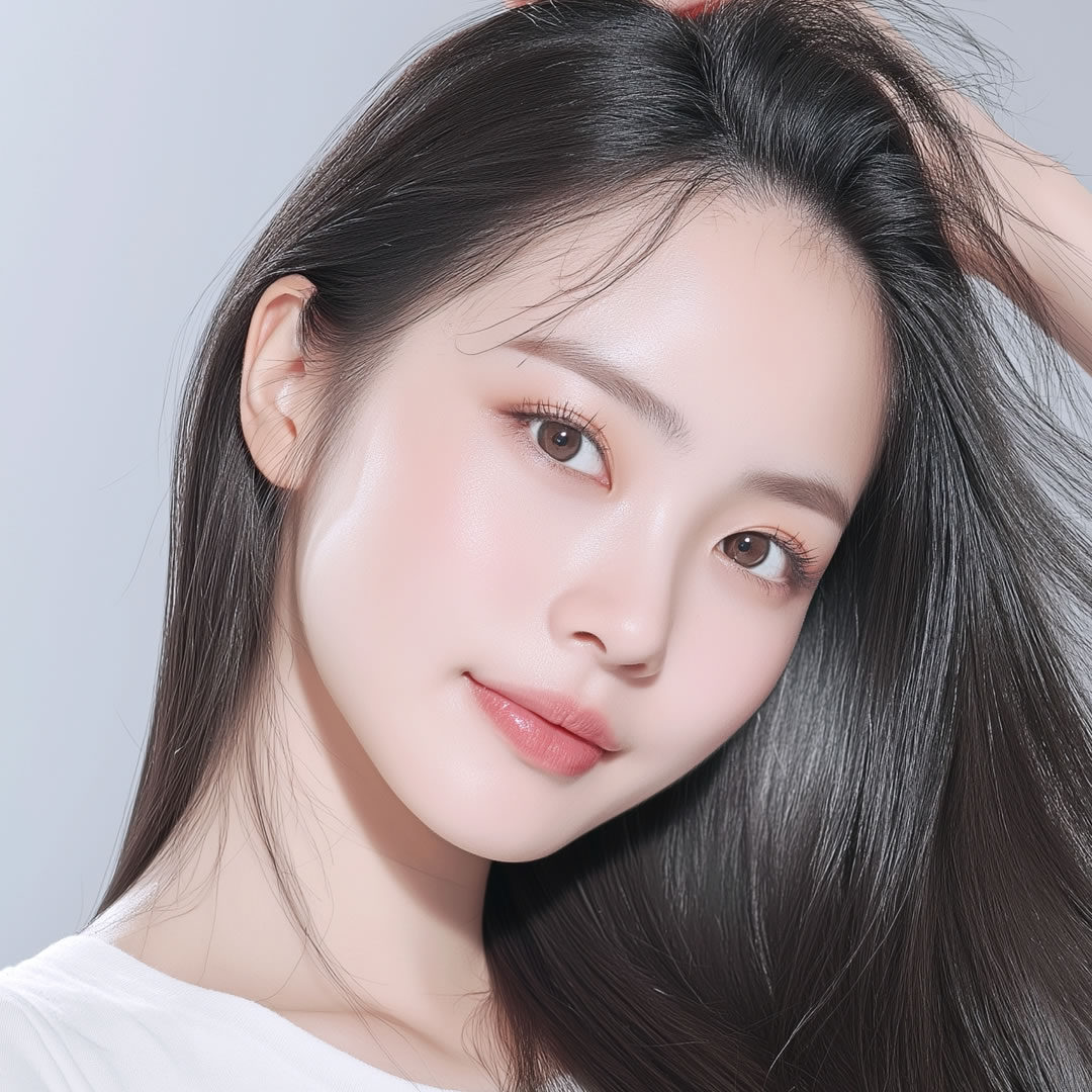 切開法の眼瞼下垂を受けた女性