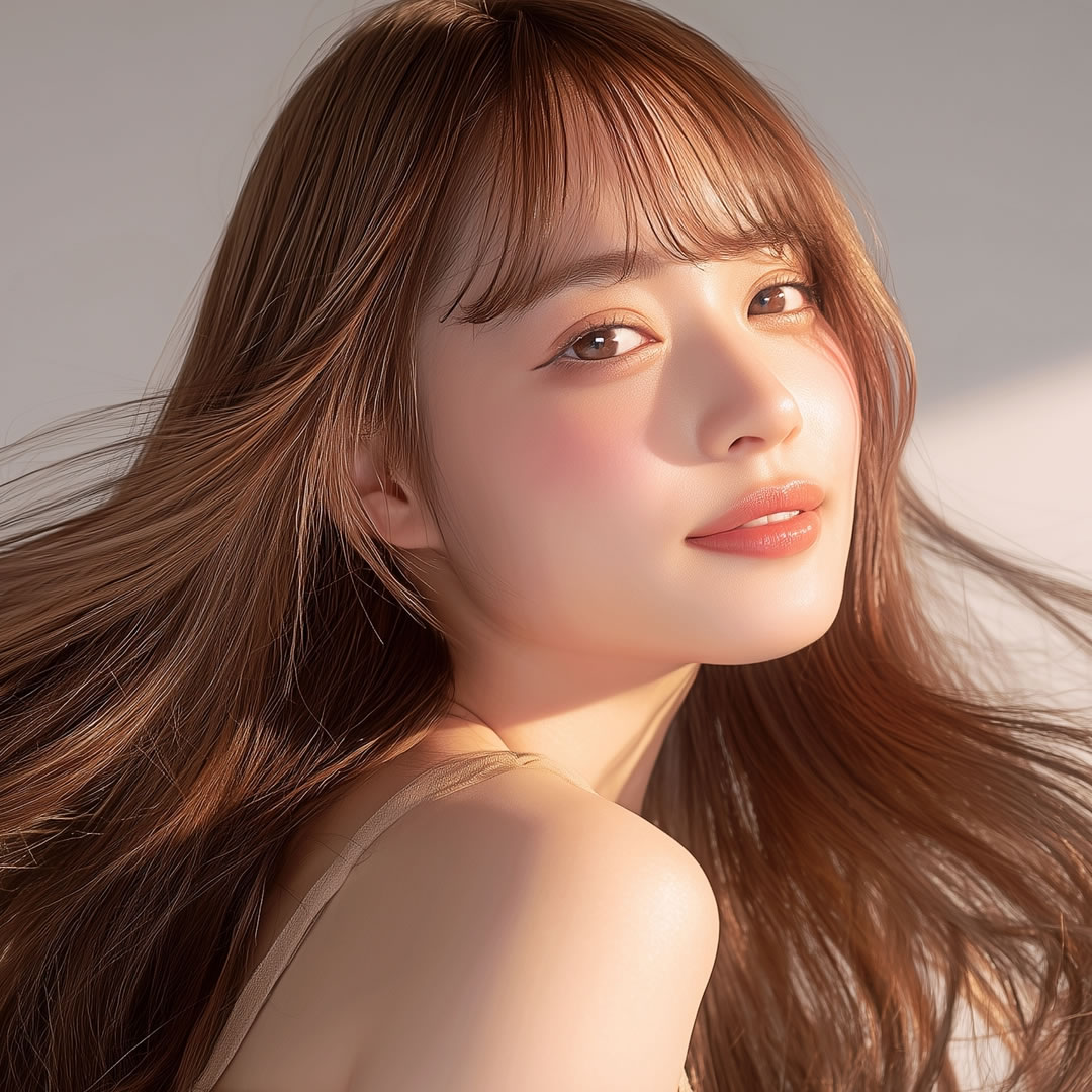 鼻孔縁下降を受けた女性のイマージ