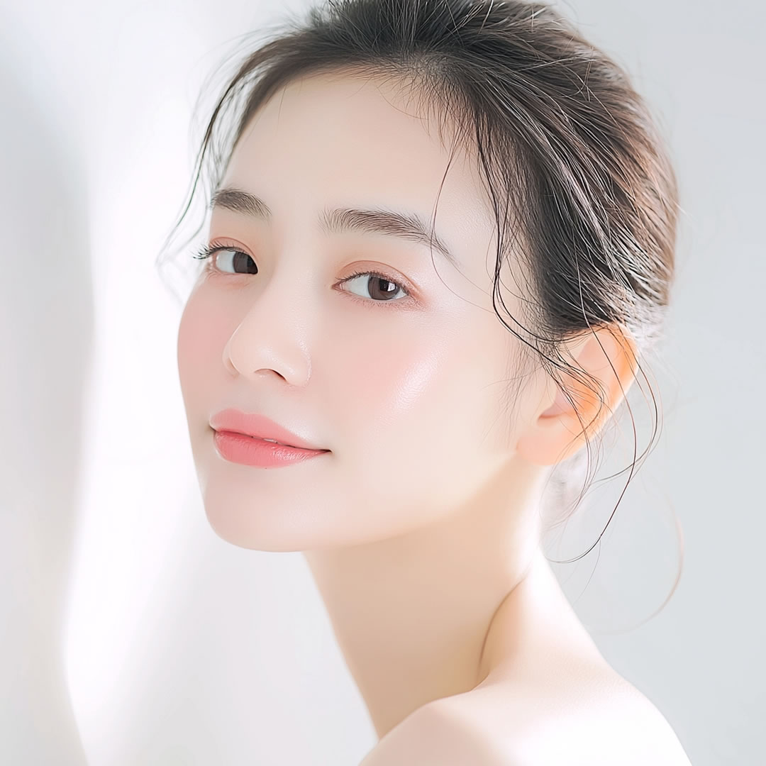 切らない眼瞼下垂を受けた女性のイメージ